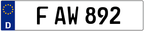 Trailer License Plate